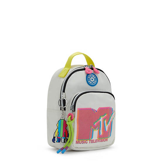 Kipling Alber MTV 3-in-1 Convertible Mini Bag Sırt Çantaları Gri Pembe | TR 1678PJ